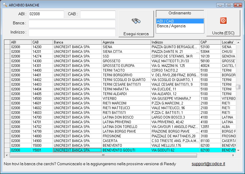 Coordinate Bancarie Unicredit Ready Pro Anagrafiche Clienti Fornitori E Contatti Software Gestionale Ready Pro Forum Di Supporto Tecnico Indice